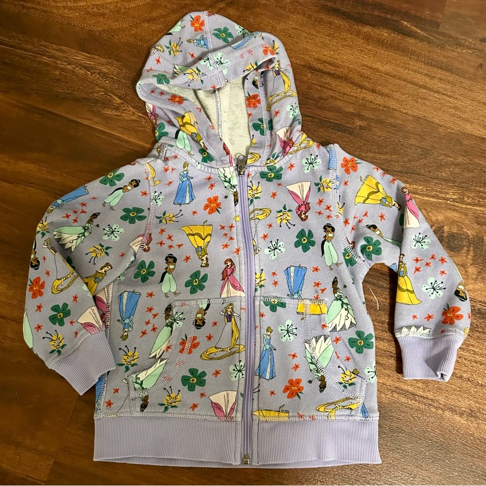 Hanna Andersson Disney Princess Zip Up Sweatshirt